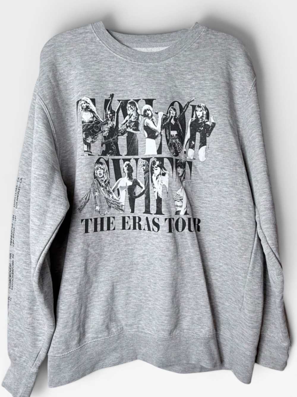 Taylor Swift The Eras Tour Sweatshirt Size Large Long Sleeve Graphic Cozy (G)